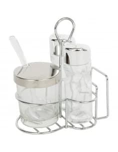 Seasoning set Bohmann BH 7804, Salt and pepper shaker, Sugar bowl, Napkin
