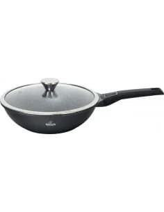 Wok pan avec couvercle Bohmann BH 1730-28WK, 28 cm.3.4 l., aluminium moulé