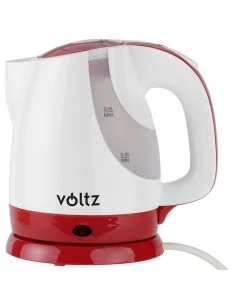 Oliver Voltz OV51230F, Bouilloire électrique, 1300W, 0.9 l, sans fil, blanc/rouge