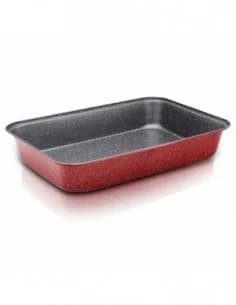 Oliver Voltz OV51222RS34, moule à pâtisserie, 34/24cm, marbré revêtement anti-adhésif, rouge