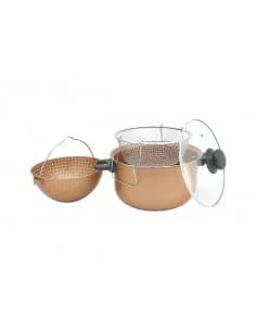 Oliver Voltz OV51213C, Casserole with two baskets, 5.2 l, 24x12.5 cm, Copper