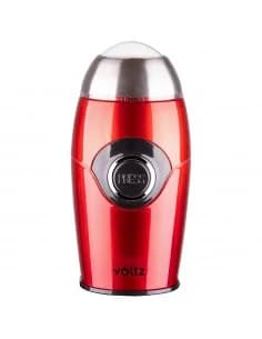 Voltz V51172BR, Moulin à café 200W, 50 gr, rouge/metallic
