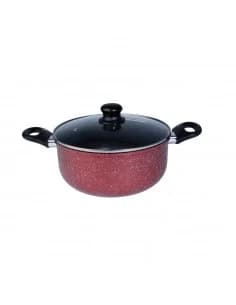 Rosberg Napoli R51318G24, Casserole, 24cm/5,1l, revêtement marbré, induction