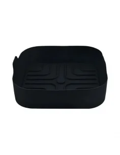 Silicone container for AirFryer Rosberg R51980SS, 20.5x20.5x5.5cm, noir
