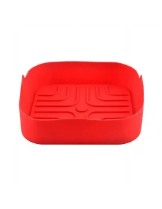 Silicone liner for AirFryer Rosberg R51980SS, 20.5x20.5x5.5cm, rouge
