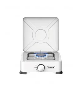 Rosberg R51454E1, 30mbar2.2kWh, Single Burner Gas stove avec couvercle, Carbon