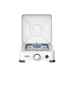 Rosberg R51454E1L, Single Burner Gas stove avec couvercle, Carbon acier,Die-cast