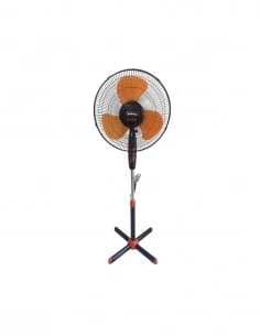 Rosberg R51760AL, Ventilateur sur pied, 40W, 40cm, 3 vitesses, noir/orange, 2pcs