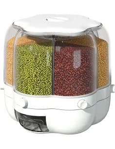 Oliver Voltz OV51215C, rotatif Grain Storage Container 6 spaces7.5l., blanc