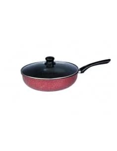 Rosberg Napoli R51319G24CD, Poêle creuse, 24 cm., avec couvercle, couvercle marbré