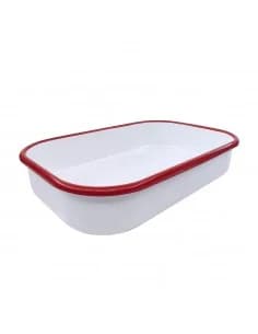 Oliver Voltz OV51222KS41, rectangulaire émaillé Plaque de cuisson, 41*27*7.5 cm, blanc