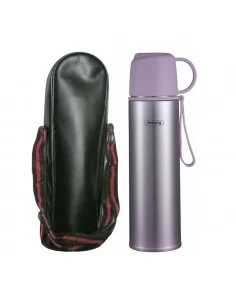 Rosberg R52010FB, Bouteille isotherme en inox avec housse, 0.5l., violet