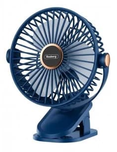 Rosberg R51760R, USB Rechargeable Ventilateur, 5W, 14 cm, Clips Ventilateur, 5 vitesses