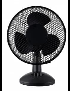Rosberg R51760B9, Ventilateur de bureau,19W, 23 cm, 2 niveaux de puissance, inclinaison verticale, noir