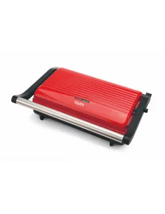 Oliver Voltz OV51442R, Panini maker, 1000W, 23*14.5 cm., revêtement anti-adhésif, rouge