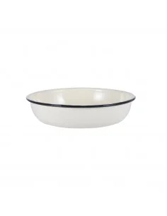 Rosberg R51222OR18, Bol émaillé 18x4 cm, blanc
