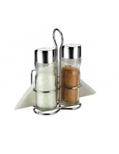 Seasoning set Bohmann BH 7803, Salt and pepper shaker, Napkin holder, Glass