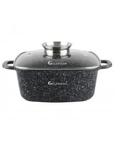 Plat à rôtir Goldmann GM-1224, 24x24x10 cm.4.5 l., aluminium moulé, céramique