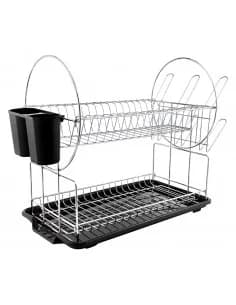 HausRoland HR302-1/HR302-2, Dish Drying Rack, 2-Tier, chromé, L-47, H-33