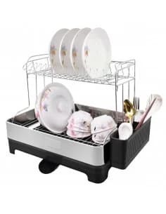 HausRoland HR305-1 Dish Rack 2-Levels chromé, Dimensions: 53 cm (L), 34.5 cm