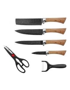 Jeu de couteaux HausRoland HR009-3, 6 pcs - couteauове-3 pcs, couperet, éplucheur