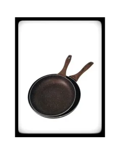 9Tnine-4419 Poêle Set, 22/26 cm, revêtement marbré, Forged aluminium