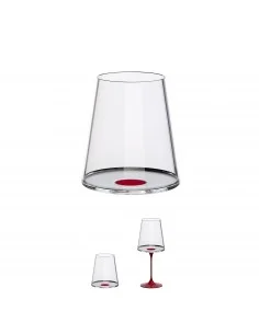 Trebonn SplitGlass 2025111 set of 2 sans plomb cristal rouge verres à vin, 450