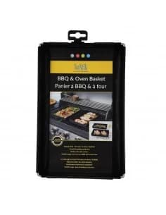 Grill/barbecue Tray NoStik 1CCC098, 29x34x3 cm, réutilisable, anti-adhésif, noir