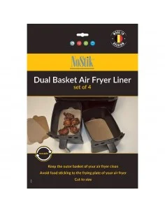 Set de tapis pour friteuse à air double NoStik 1FFF139, réutilisable, beige