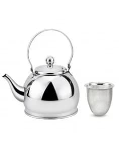 HausRoland HR710-1 Bouilloire à thé, 1 L, infuseur amovible, inox