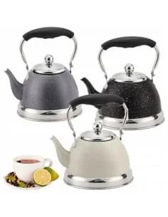 HausRoland HR723-9 bouilloire, 3.0 L, revêtement marbré, inox