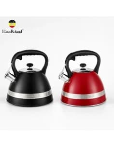 HausRoland HR739-14 Bouilloire sifflante, 3.0 L, poignée gainée nylon, Stainless